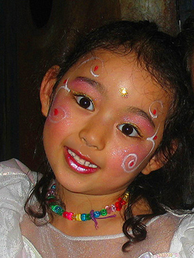 Maquillage pour l'anniversaire des 6 ans d'Athénaïs.