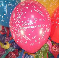 Ballons : joyeux anniversaire.